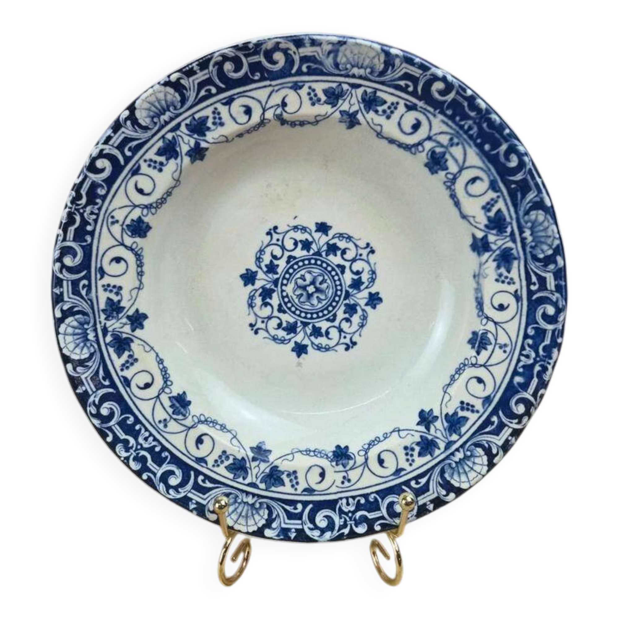 Assiette creuse Jules Vieillard Bordeaux – service Louis Xv