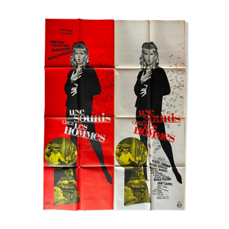 Affiche cinéma "Une Souris chez les Hommes" Louis De Funes, Dany Saval 120x160cm 1964