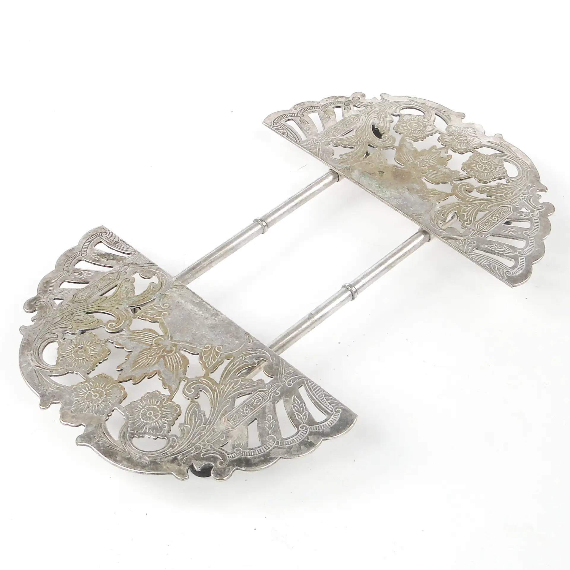 Rococo  tray, silver-plated brass, Denmark, 1960s