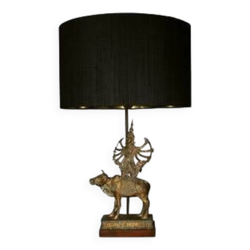 Shiva lamp in bronze.