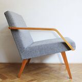 Pair of 1970s Armchairs by Mier with new fabric