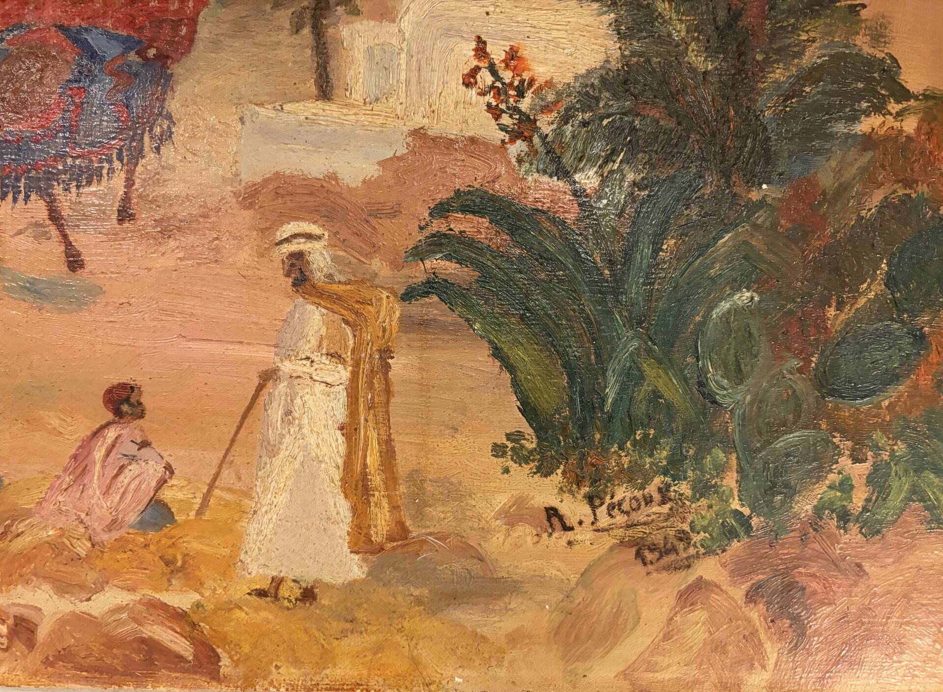Oriental painting 1949 R.Pécoux Oasis