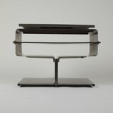 Stainless steel TV cabinet designed by François Monnet for Kappa / Uginox vintage Space Age circa 1970