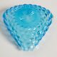 Vintage light blue decorative plate in glass - Italy, 1960s