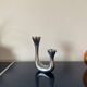 Designer cast iron candle holder