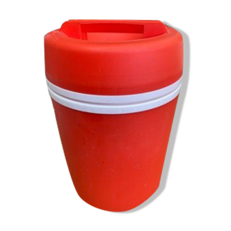 Mobil vintage orange-red ice bucket