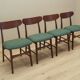 Set of four teak chairs, Danish design, 1970s, production: Denmark