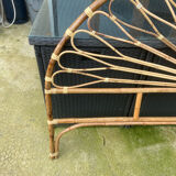 headboard in wicker and rattan