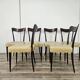 Six Art Decò chairs attributed to Carlo Rava, 1950s