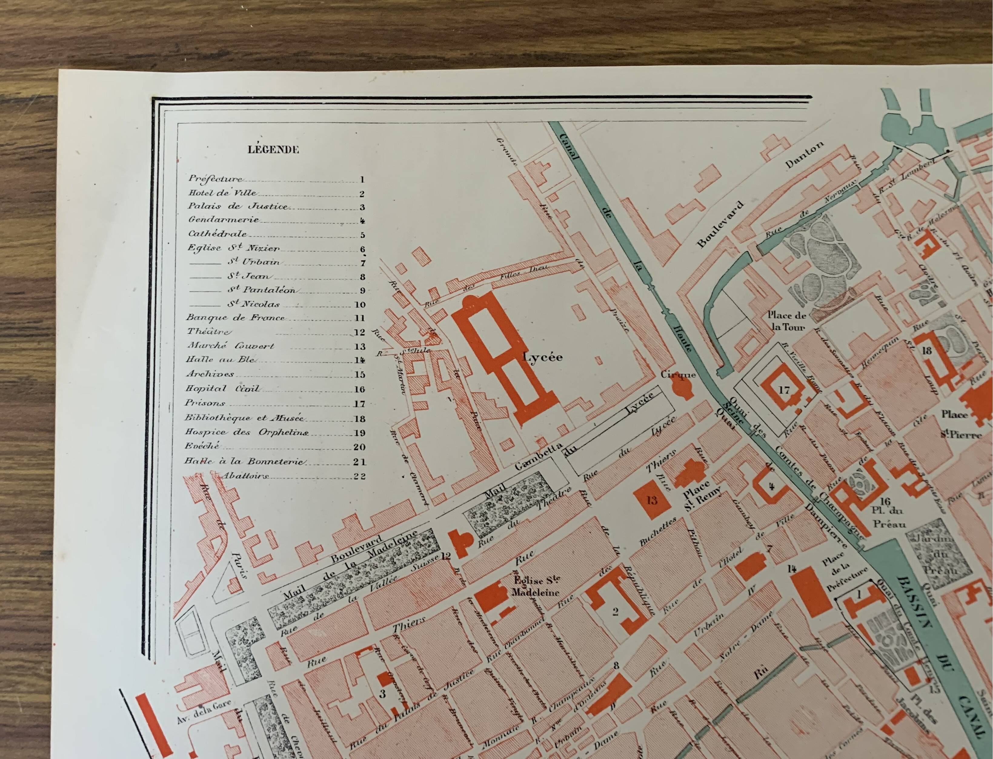 Old plan of Troyes – Arthème Fayard – National Atlas of Cities ✅
