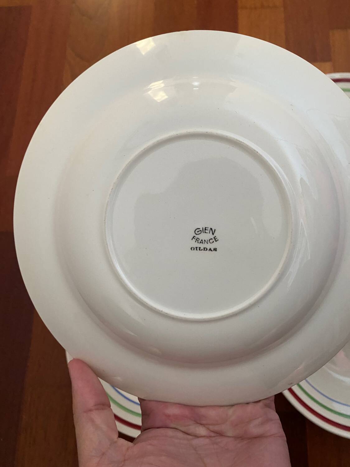 6 deep plates, Gildas series, Gien