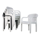 Set de 6 fauteuils d'extérieur Pierre Paulin "Dangari", Allibert. Plastique. France, 1980