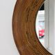Italian rattan bamboo wall mirror, 1960s, 65 cm