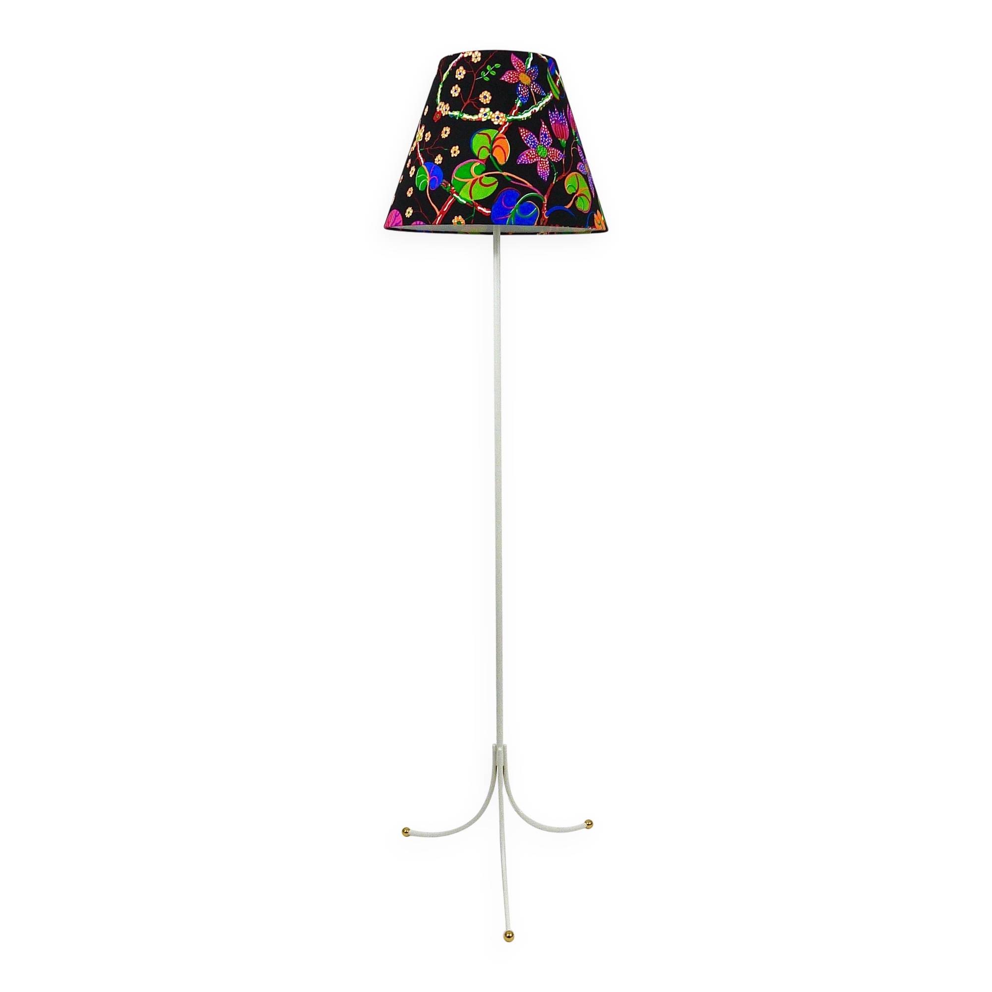 Josef Frank x J.T. Kalmar (House & Garden) Tripod floor lamp in white brass #2057