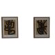 Pair of stone relief engravings