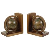 Serre-livres Globe en bois italien Mercurio D'oro