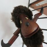 Personnage scandinave en teck articulé "homme des cavernes" années 60 70