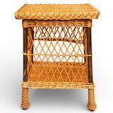 Occasional table, wicker side table.