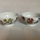 Duo de bols fleurs porcelaine de Paris