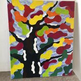 Abstract signed tree landscape