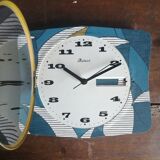Vintage clock silent wall clock "Mervex blue white"