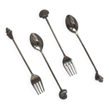 Silver-plated seashell cutlery set