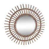 Rattan sun mirror 58x58cm