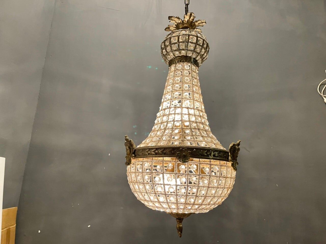 Crystal brass chandelier