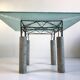 Concrete and ground glass table, Italy 1980's