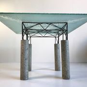Table en béton et verre meulé, Italie 1980