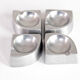 Mid Century Scandinavian Modern Handcrafted Aluminum Four Piece Ashtray, 1960