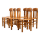 Pine dining chair by Rainer Daumiller, Set of 6