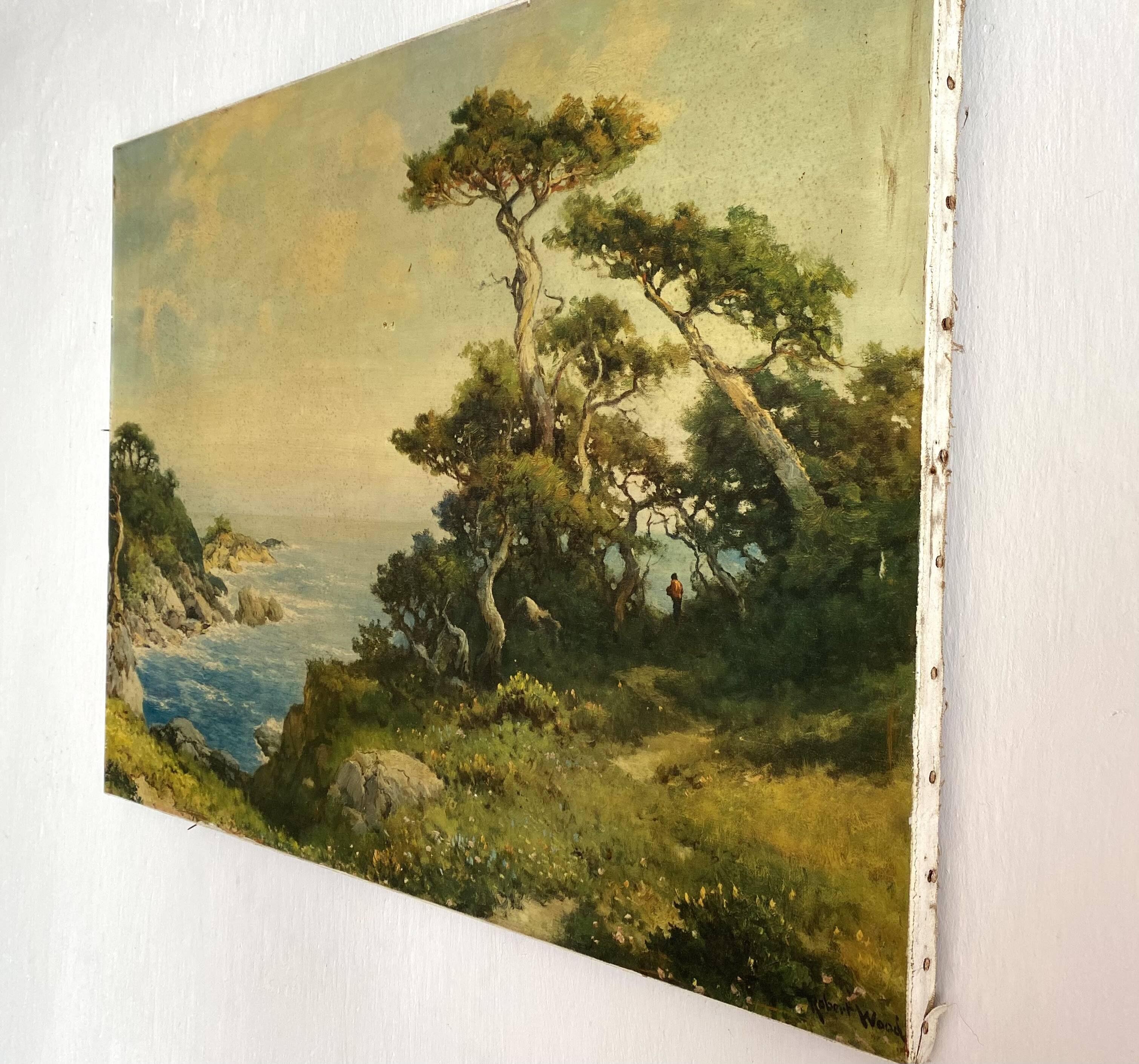 Tableau ancien impression d'art , paysage  Robert Woods 79x61 cm