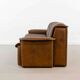 Canapé modulable De Sede DS-12 en cuir cognac, années 70