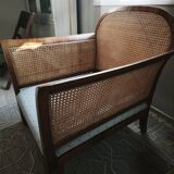 double caned armchair