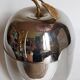 Apple ice bucket in silver metal signed Daniel CREGUT vintage