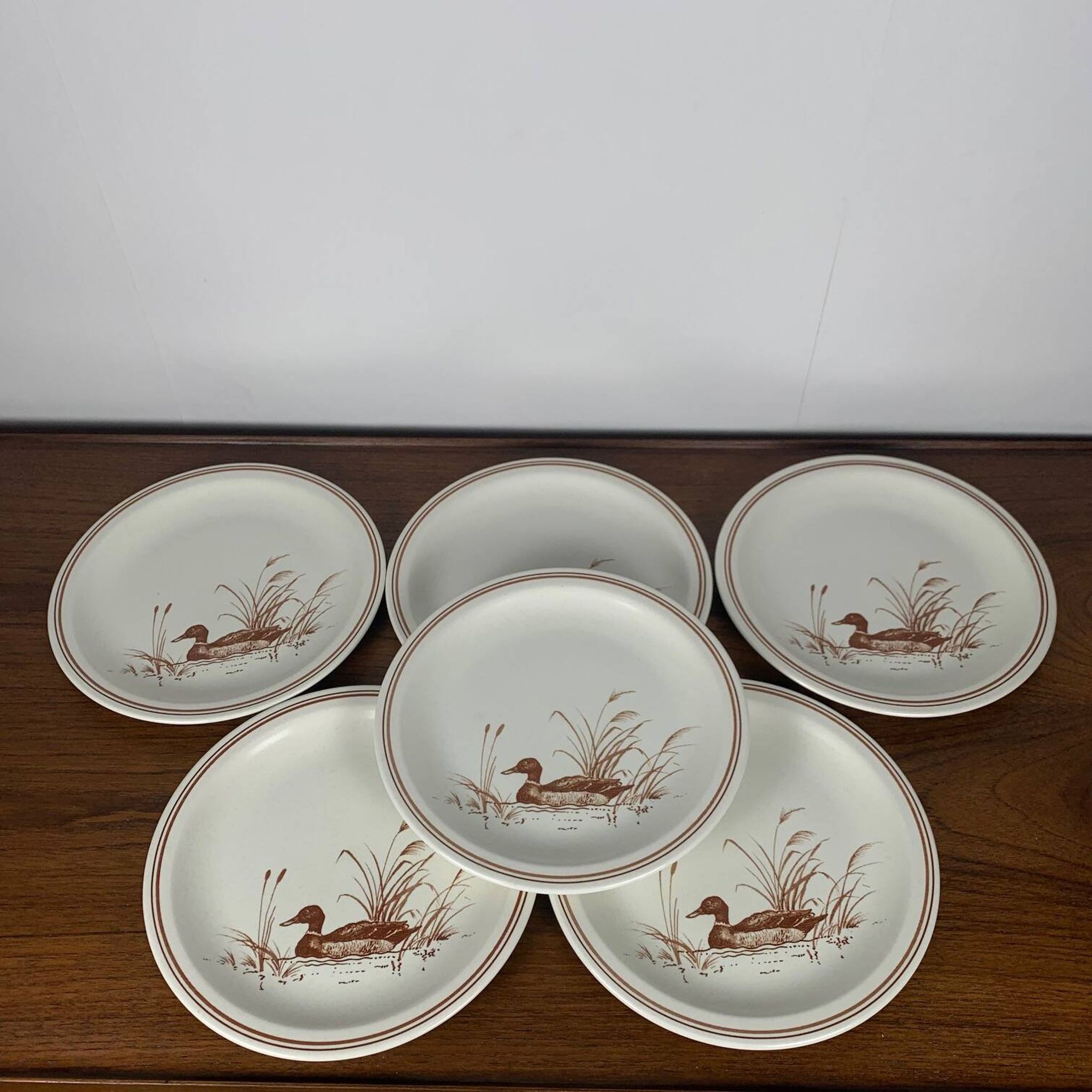 Set of 6 Vintage Churchill England Dinner Plates – Duck Motif