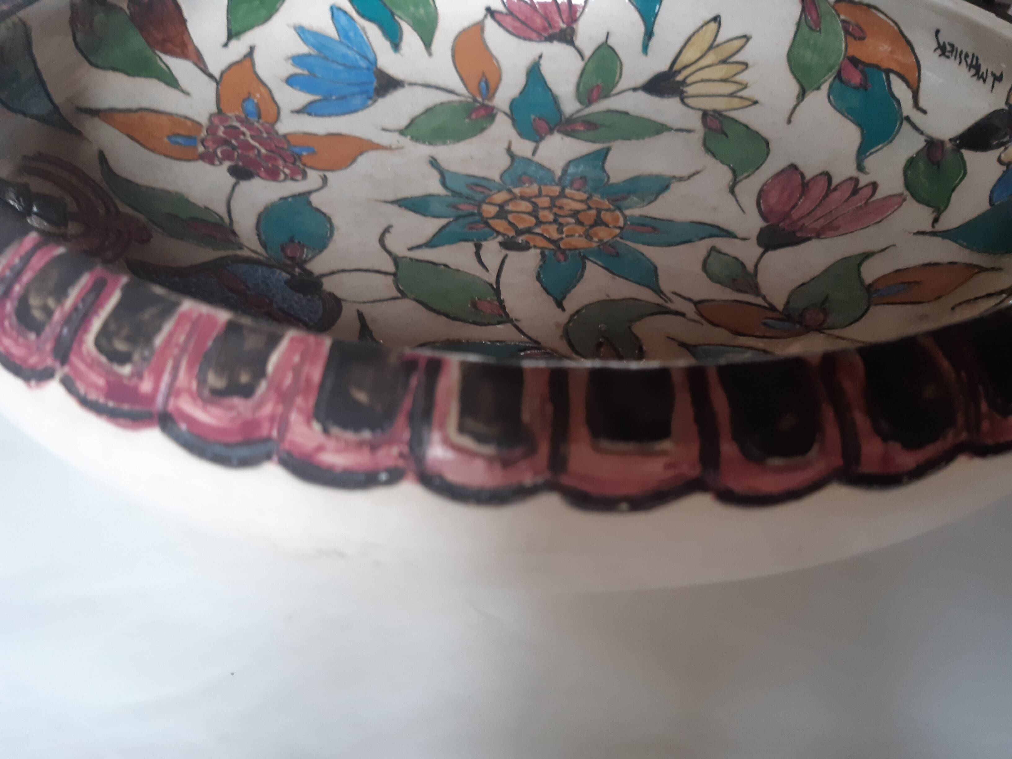 Large ceramic dish from Vallauris signed Jérôme Massier