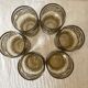Vintage high glasses in smoked glass