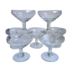 Set of 7 crystal champagne glasses 50s-60s