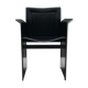 Tito Agnoli Italian black leather design chair