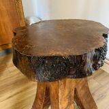Solid wood serving trolley