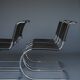 x4 Cantilever MR 10 chairs in the manner of Ludwig Mies van der Rohe.