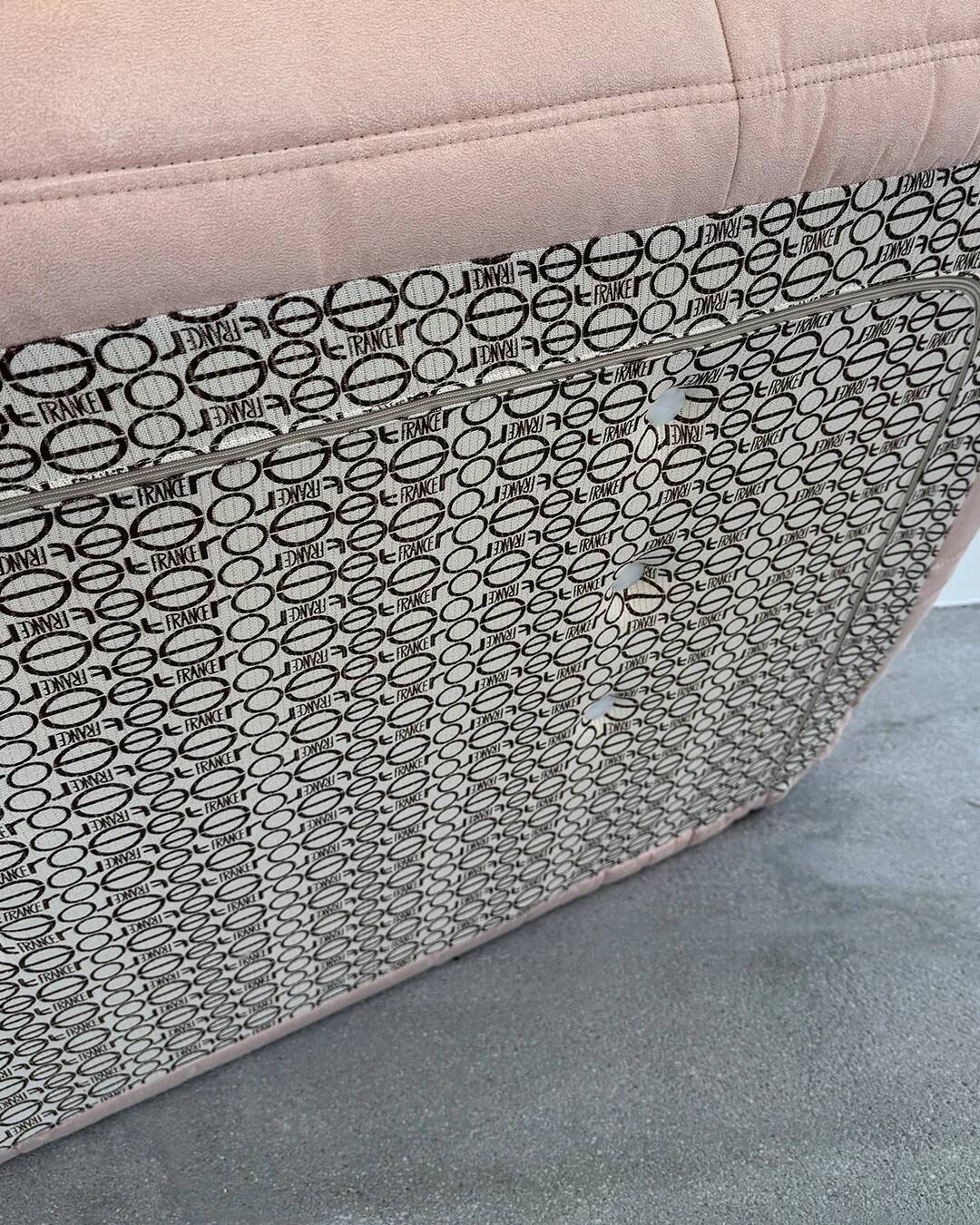 Baby Pink Alcantara 3-Seater Togo by Michel Ducaroy