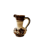 Pichet ancien en céramique émaillée – Décor floral