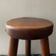 Pair of farmhouse stools in solid oak