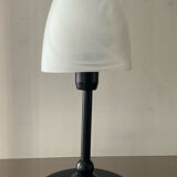 Vintage lamp from the 80s in black metal and glass paste