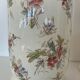 Paire de vases tubes en faïence décorée XX siècle