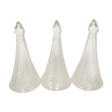 Set of 3 glass vodka glasses