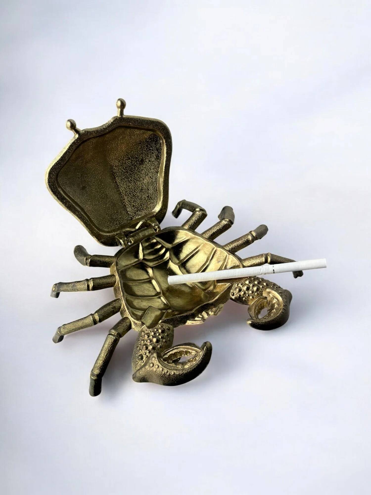 Regency bronze crab ashtray, Spain, 1980s